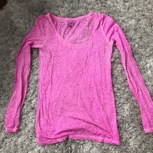 American Eagle pink long sleeve shirt